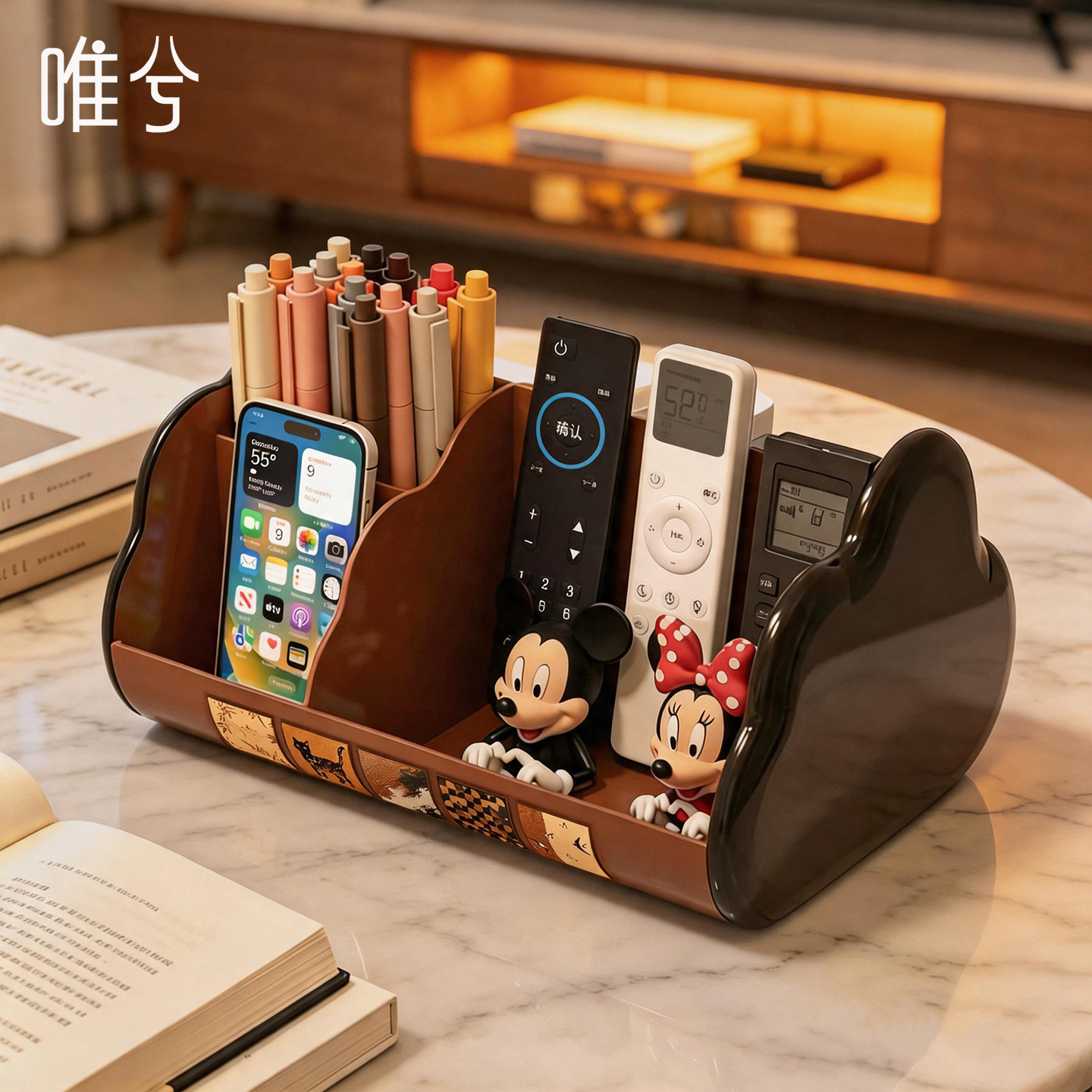 中古风遥控器收纳盒茶几置物架图片