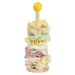 大肠发圈收纳神器儿童头绳橡皮筋鲨鱼夹发饰置物架实木饰品展示架