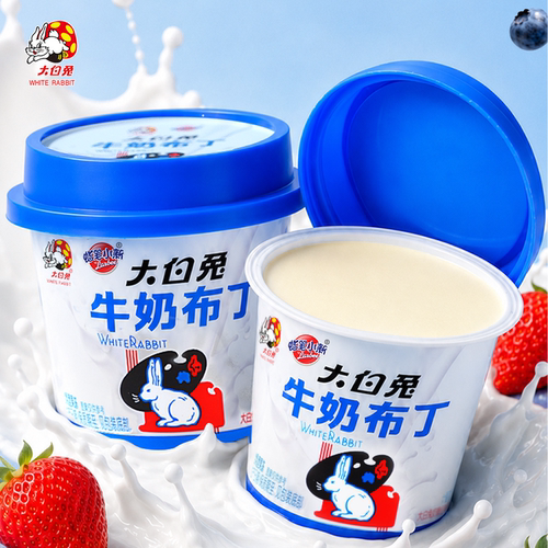 大白兔牛奶布丁杯装零食