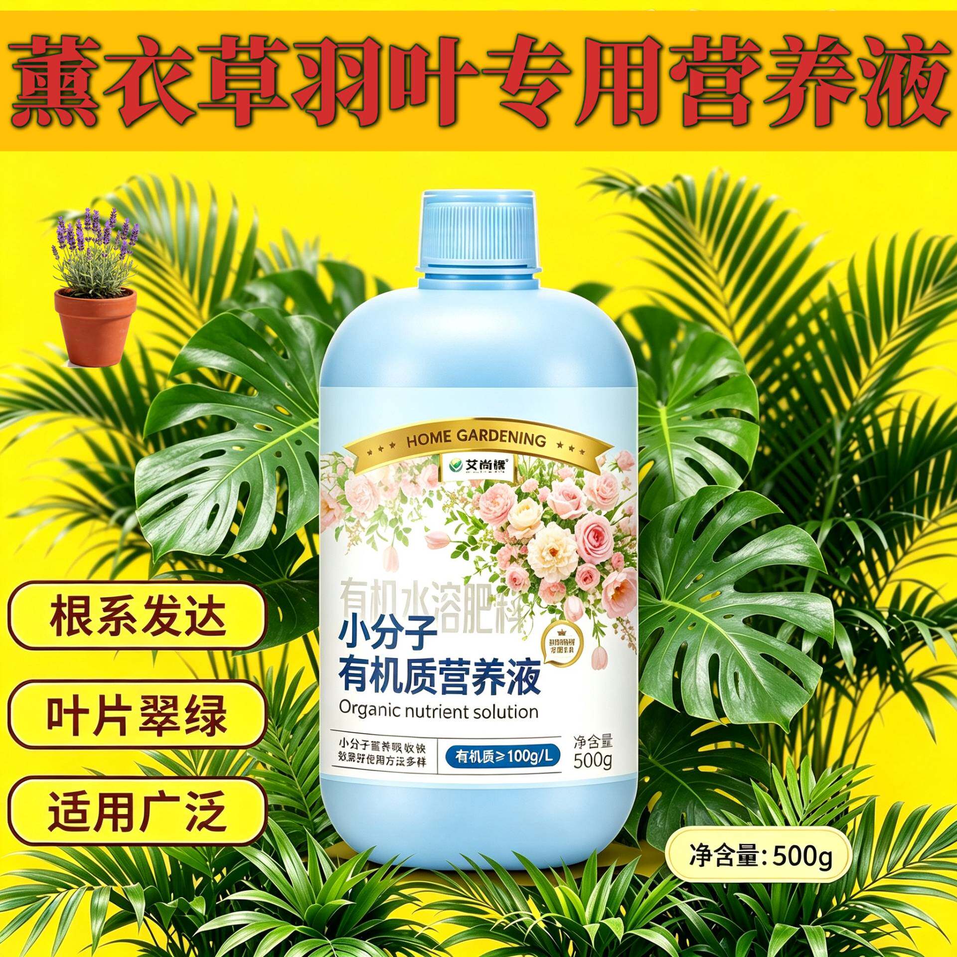 薰衣草羽叶专用小分子氨基酸根叶双补叶绿花艳园艺家用适用盆栽