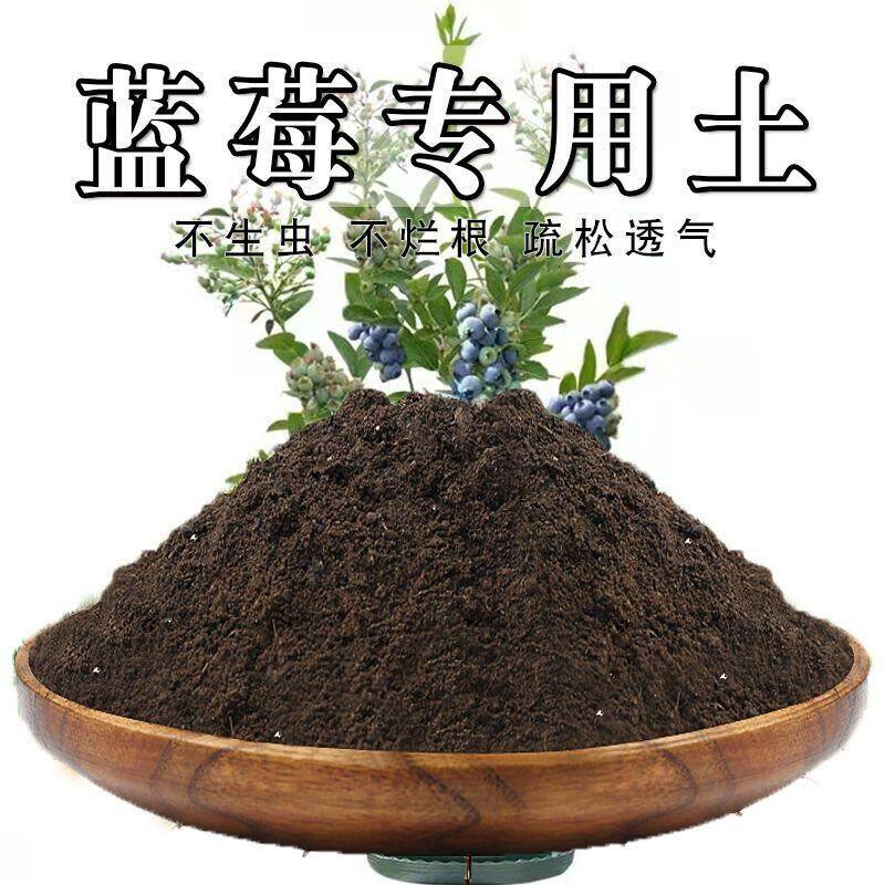 蓝莓专用土蓝莓土盆栽营养土通用酸性种花养花泥土壤种透气腐殖土