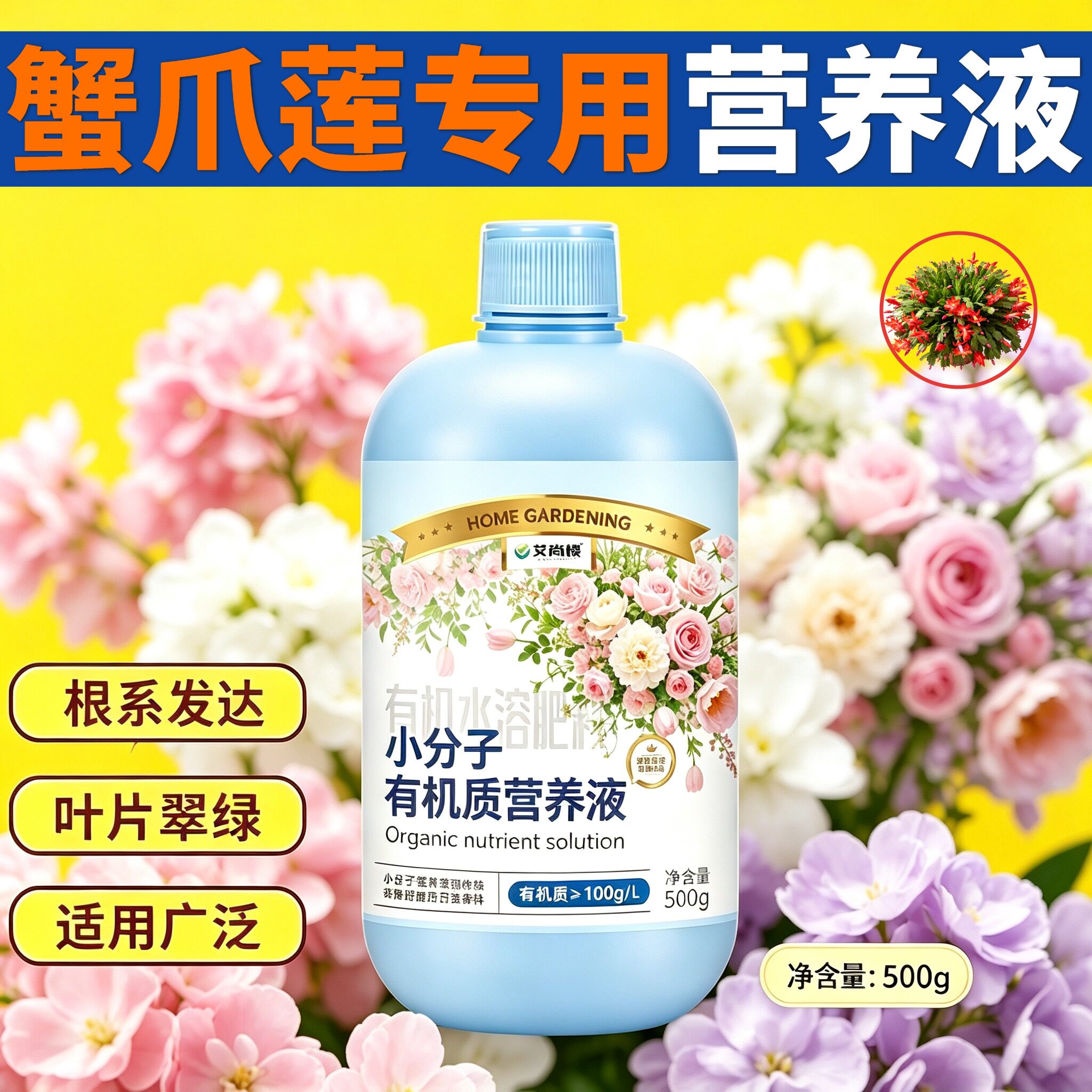 蟹爪莲专用小分子有机质营养液小分子氨基酸壮根促长家用根叶双补