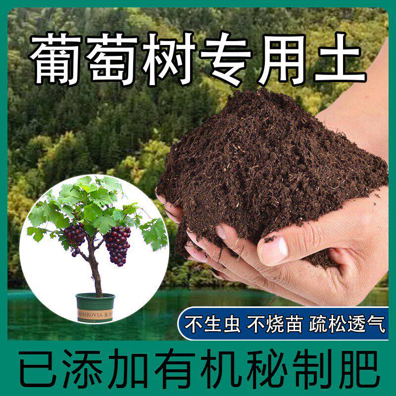 葡萄树专用土葡萄树营养土盆栽土养花种花土通用种植土壤有机肥料