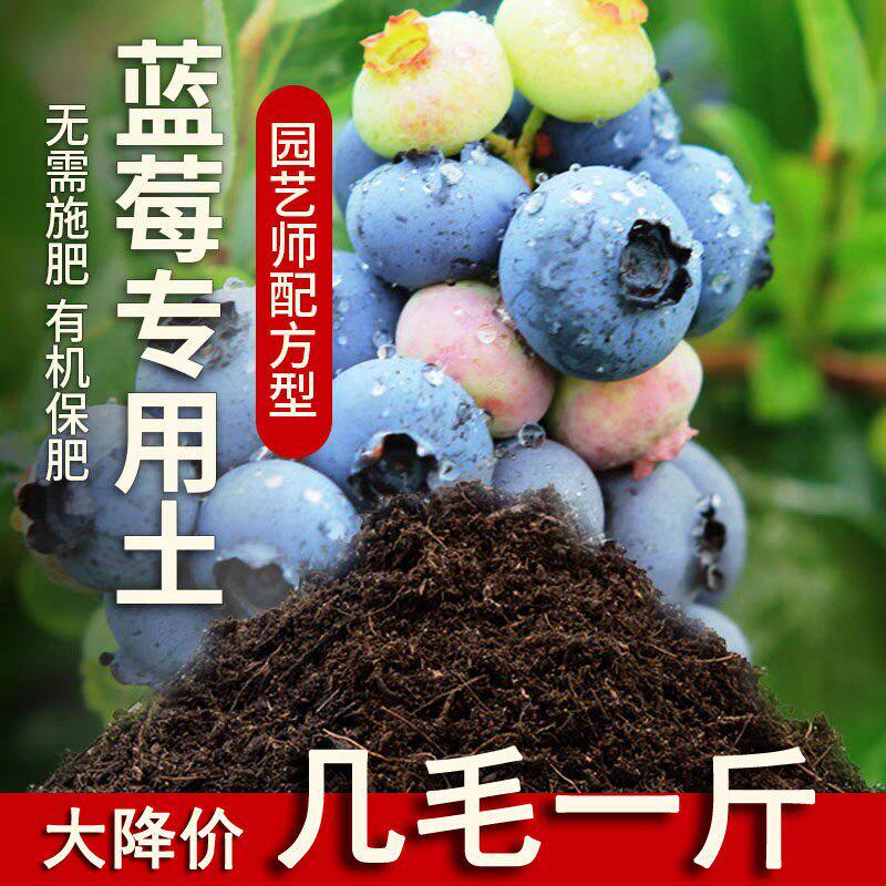 蓝莓专用土蓝莓土盆栽营养土专用酸性种花养花泥土壤种植土有机肥