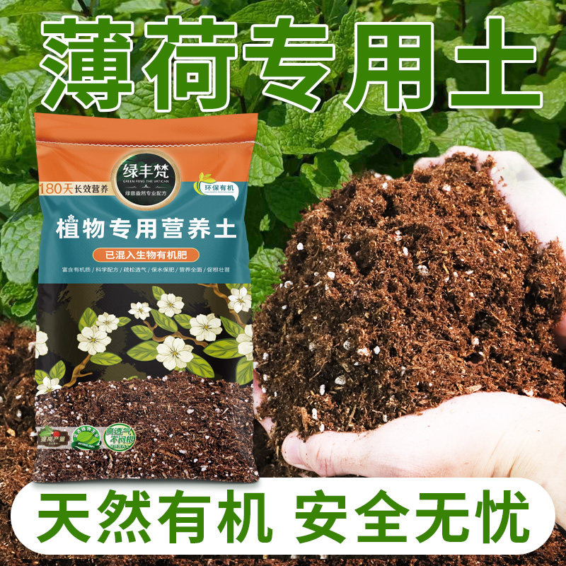 薄荷适用基质土泥炭土促开花嫁接营养土科学配比疏松透气通用土
