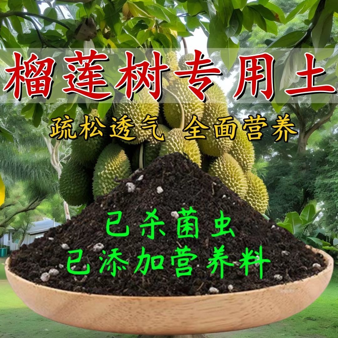 榴莲专用土有机营养土肥料果树种植土家庭盆栽花泥土弱酸性泥炭土
