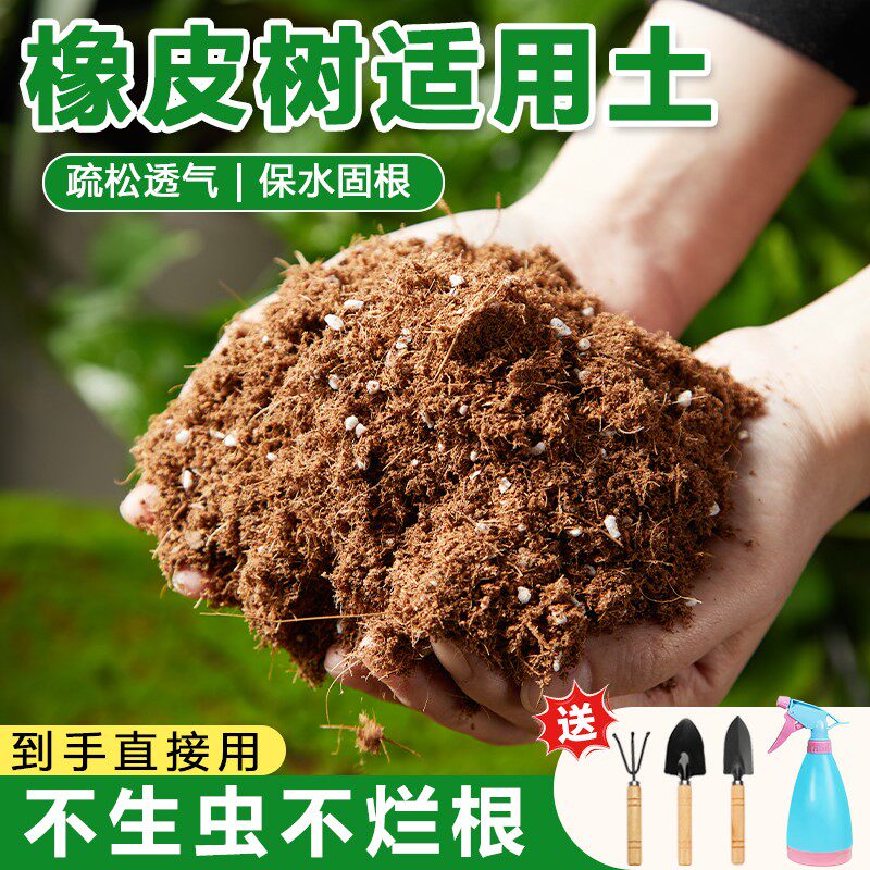 橡皮树专用营养土养花通用专用土壤种植土泥炭土花土通用型家用