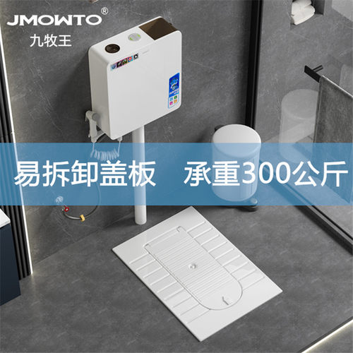 带盖板蹲便器脚踢开盖防虫防臭