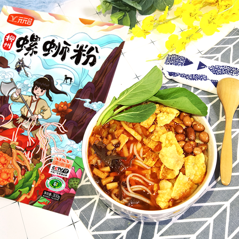元元会美申园正宗螺蛳粉酸辣米线柳州螺丝方便面米线300g*1包哪吒