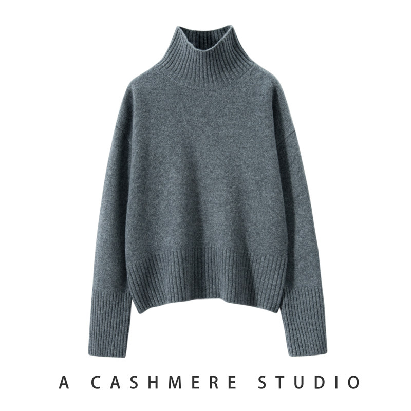重磅秋冬季高领加厚宽松慵懒风山羊绒衫女软糯欧美风毛衣打底衫女,女装/女士精品,羊绒衫,淘宝优惠券,粉丝福利购,淘宝优惠卷