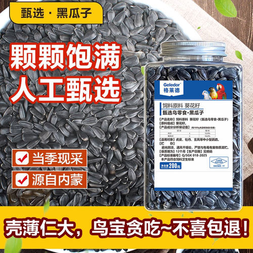 格莱德鹦鹉小黑瓜子油葵买2发3