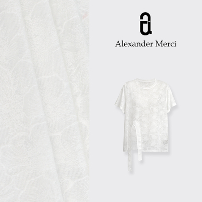 【白蔷薇】重磅绣花特定面料 做特别的蔷薇女孩 D25T50701