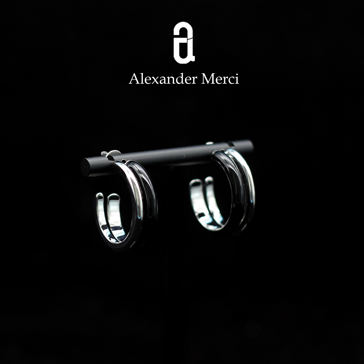 订单款双轨高品珐琅轻奢高级耳圈 AD25S10283