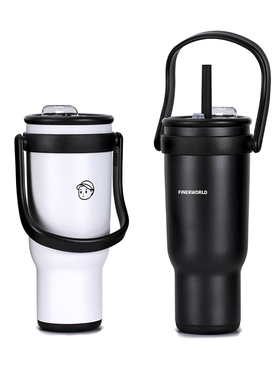 FINERWORLD保温杯巨无霸吸管大容量水杯车载杯送礼物冰霸杯手拎杯