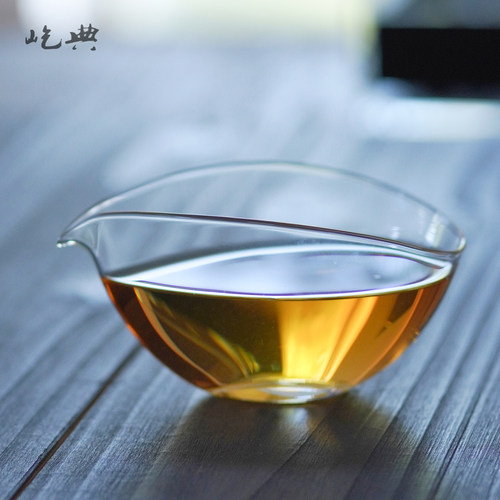 透明扁舟公道杯创意分茶器高硼硅