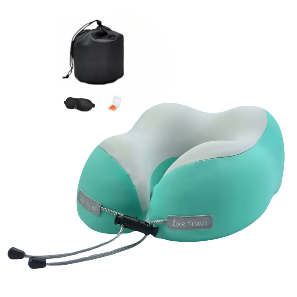 记忆棉u型冰丝凉爽旅行枕U形护颈枕飞机睡觉枕头脖枕颈椎脖子靠枕