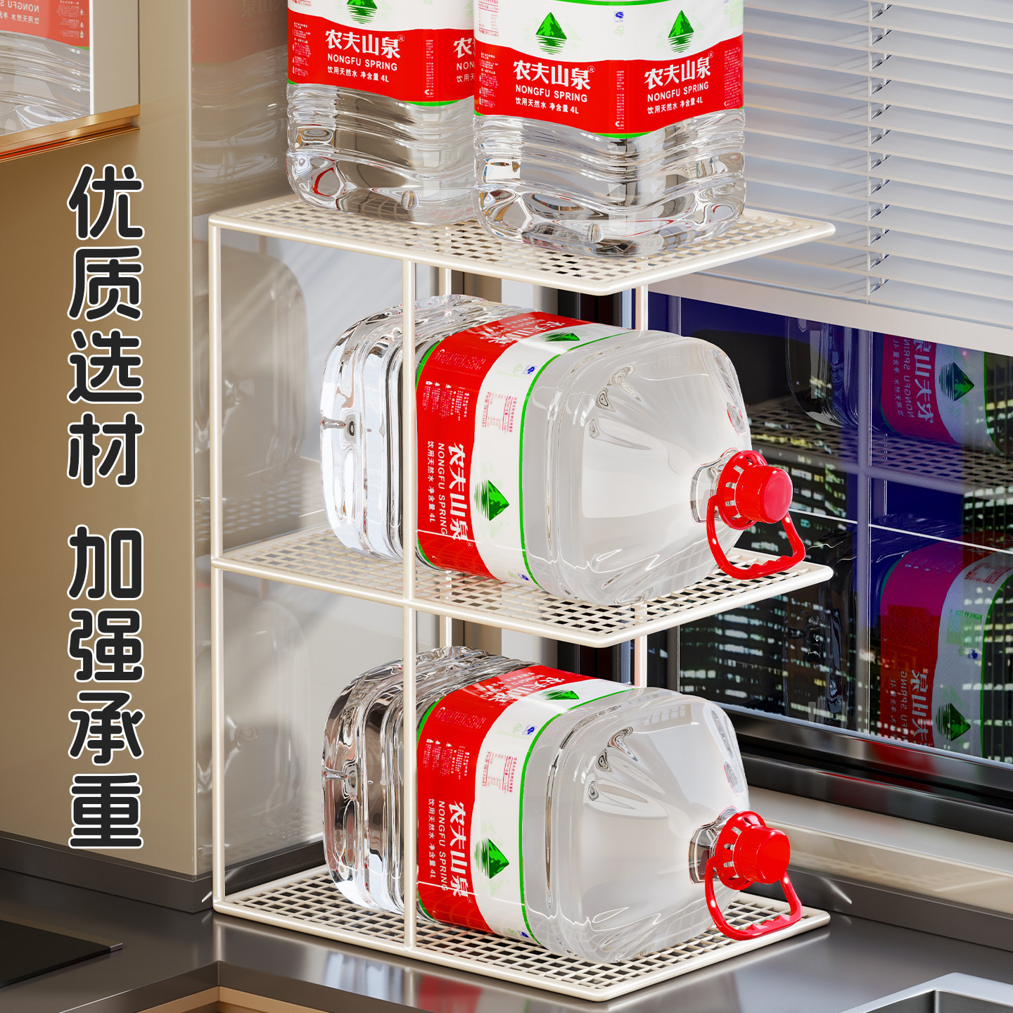 下水槽置物架橱柜分层隔板厨房锅架灶台餐具收纳水槽下锅子分隔架