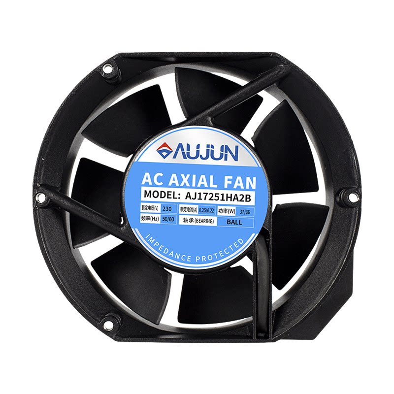 大风量纯铜ac轴流风机aj17251工业家用排风扇机柜配电柜散热风扇