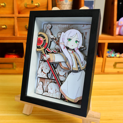 葬送的芙莉莲手工3D立体画山田钟人动漫周边手办摆台装饰挂画礼物