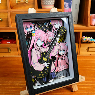 孤独摇滚3D立体画后藤一里周边手办模玩装 饰摆台手工生日礼物