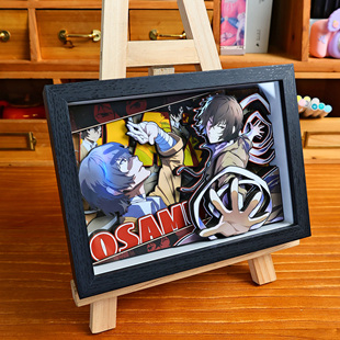 文豪野犬3D立体画动漫太宰治周边手办模玩装饰摆台手工生日礼物