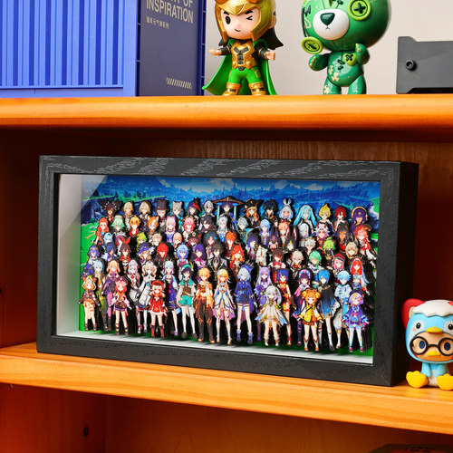 原神3D全家福立体画达达利亚芙宁娜动漫周边装饰挂画生日礼物摆台