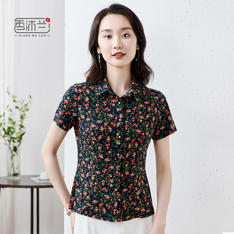 香沐兰气质修身通勤显瘦妈妈装
