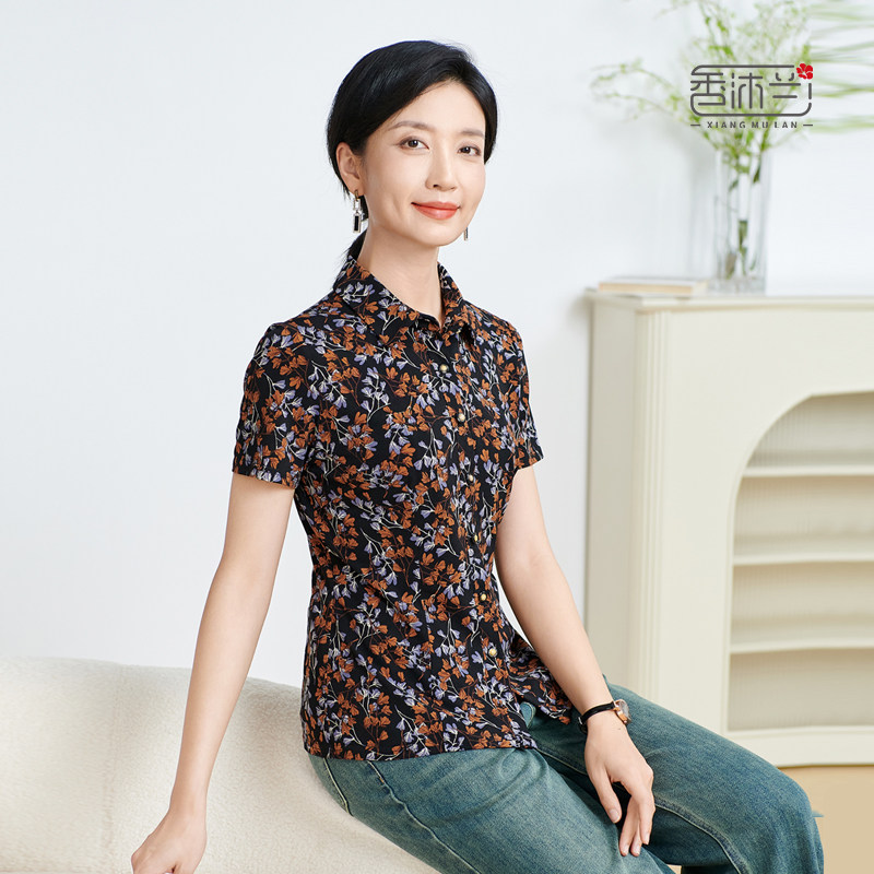 香沐兰妈妈装短袖衬衫时尚款