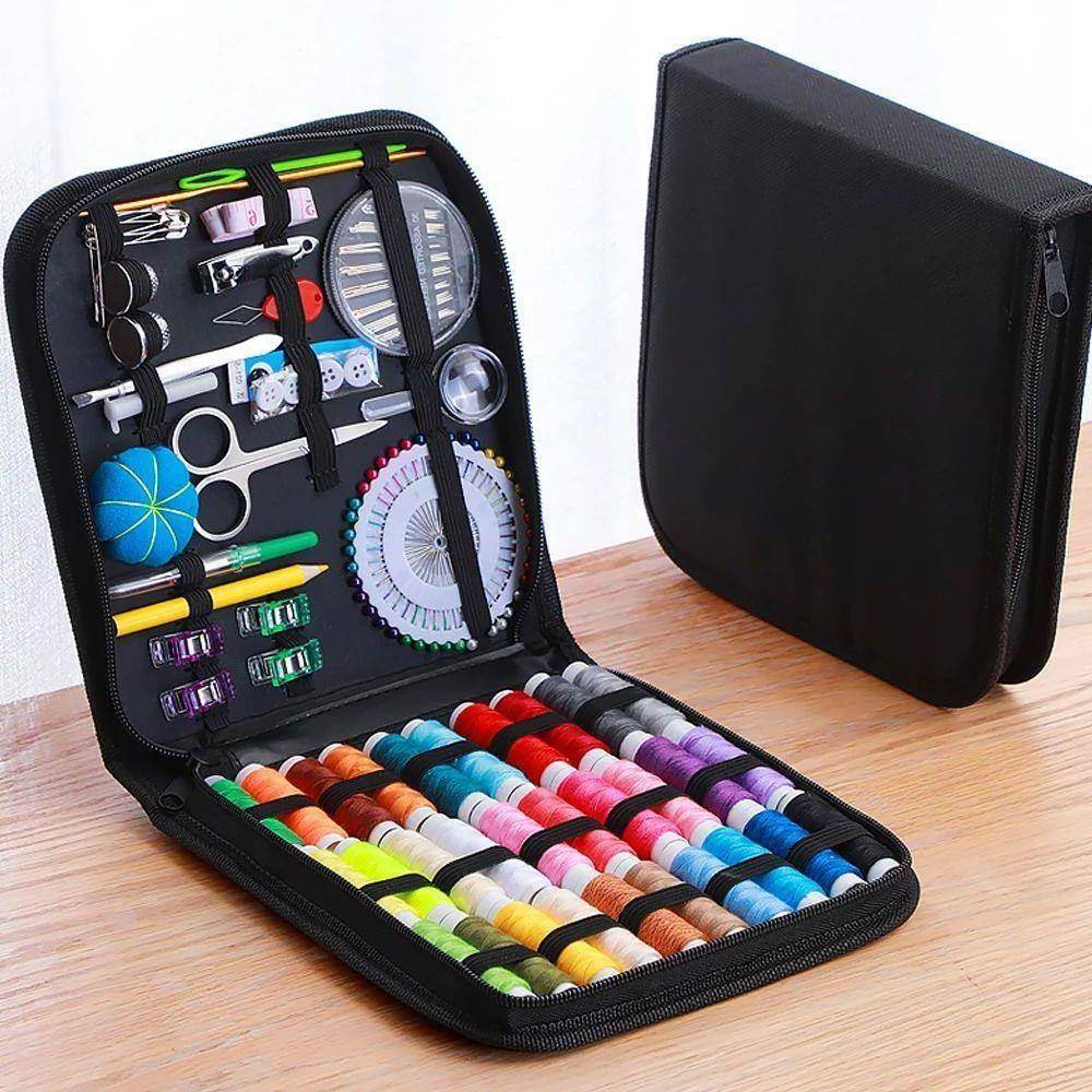 Sewing Kit Complete Set with Threads Needles Scissors Tape 0