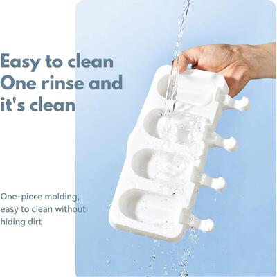 Silicone Ice Cream Mold Popsicle Siamese Molds with Lid