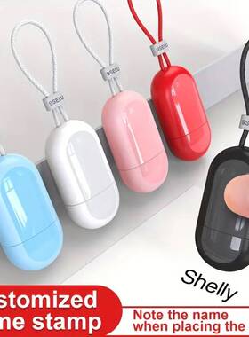 1pc Customized Personal Name Stamp Black/white/red/blue/pink