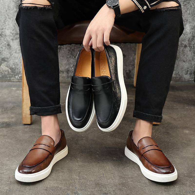大码男皮鞋休闲板鞋乐福鞋 Large size Men leisure loafer shoes