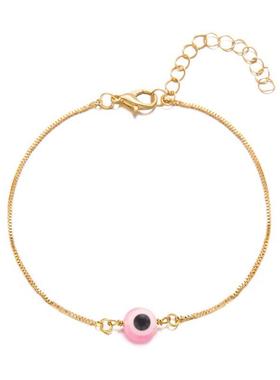 BohNNAemian Resin Evil Eye Anklet Circular Turkish Eye Adjus