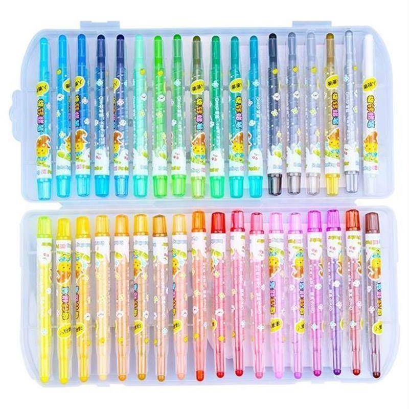 rotating 36-color oil pastel crayons for drawing childrens