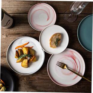 dinner plates ceramic steak plate dishes 西餐盘 western food