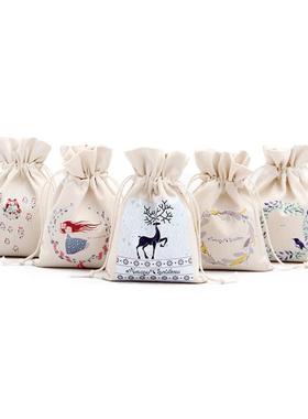 2024 New 无品牌/Year Christmas Candy Bag Santa Claus Drawstr