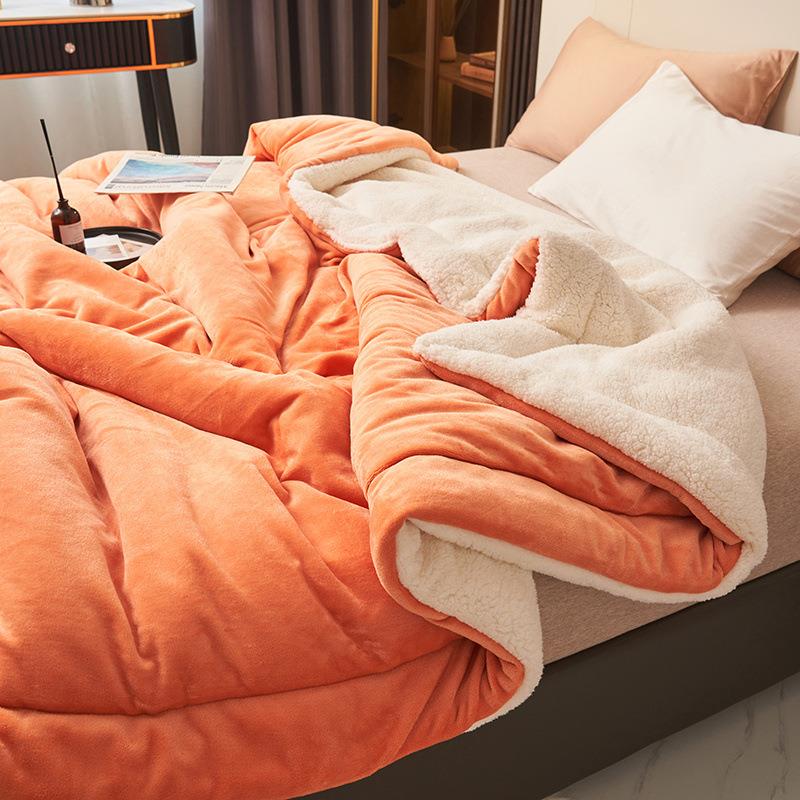 Fleece Autumn Winter Warm Blankets Bed Thicken Duvet Cover