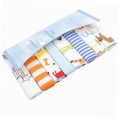 8pcs Cotton Newborn Washcloth Wipe Cloth Baby Bath Towel Fee