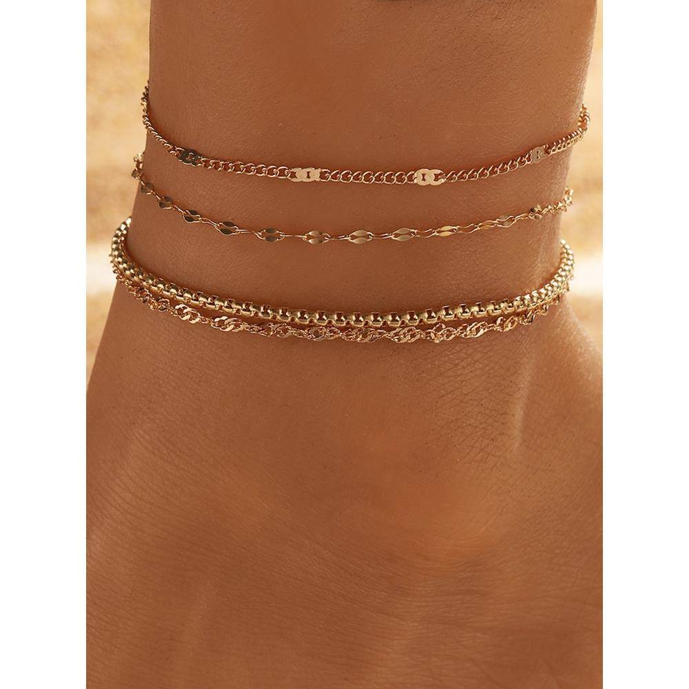 New simple beaded anklet for women Korean foot ornaments