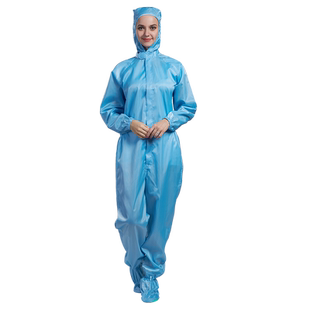 洁净服无尘服分体连脚四连体防尘服防静电工作服车间耐高温灭菌衣