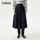 indicia标记羊毛半身裙女灰色A字型裙子25秋冬新款 女装 L2D5QZ239