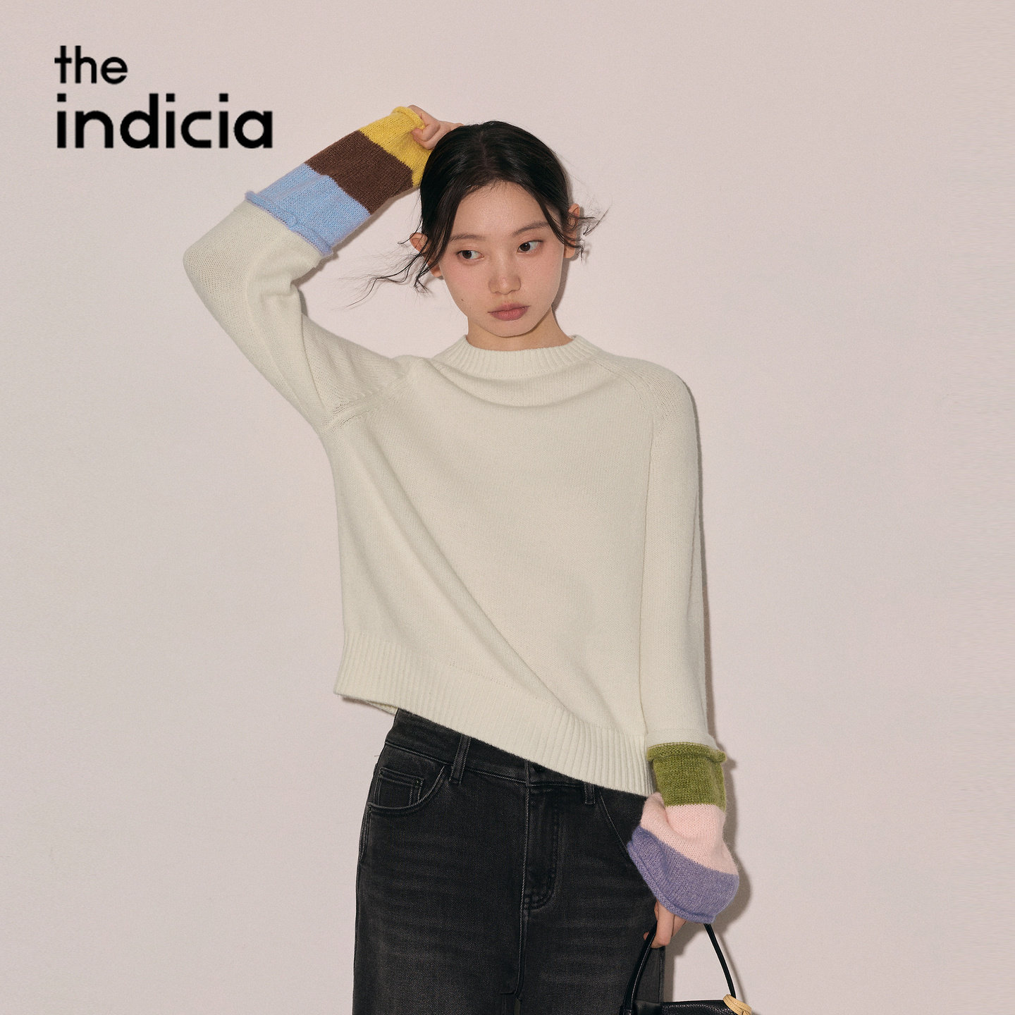 indicia标记商场同款2026冬季新款女装短款针织衫毛衣L2D6MS374Y