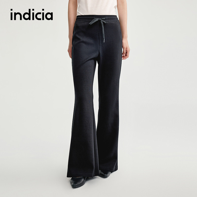 indicia标记25秋新款简约显瘦抽绳垂顺弹力喇叭休闲裤L2C5KZ166,女装/女士精品,休闲裤,淘宝优惠券,粉丝福利购,淘宝优惠卷
