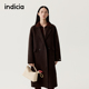 女装 indicia标记100%羊毛大衣双面毛呢外套2025冬季 新款 L2D5DY285