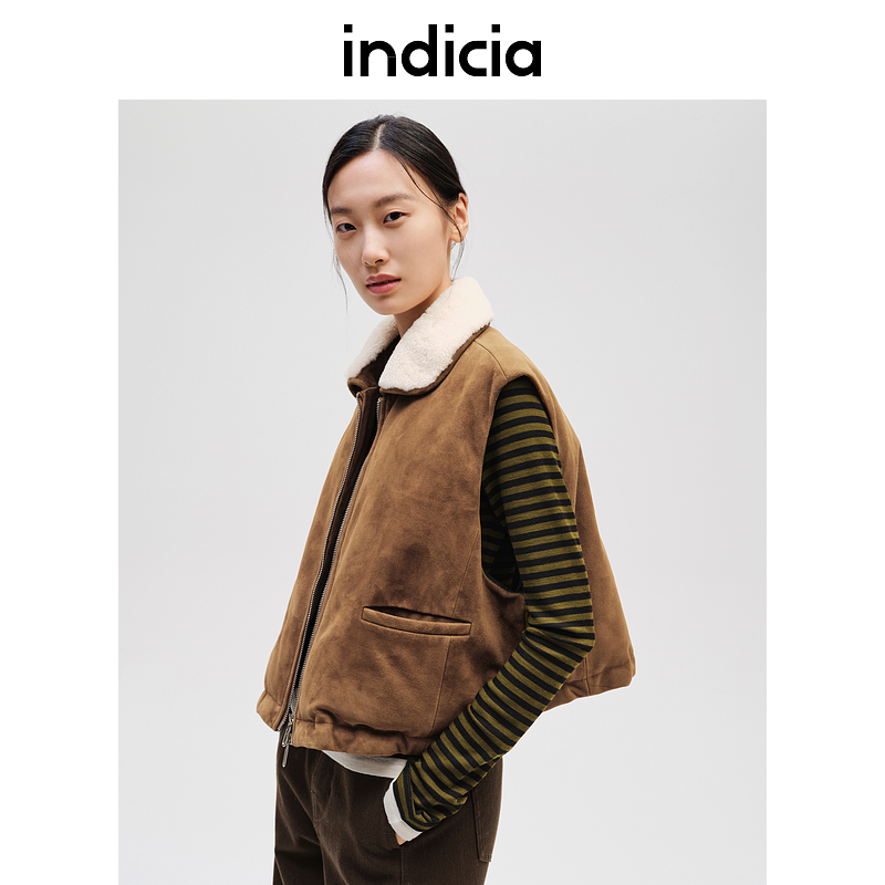 indicia标记商场同款秋冬舒适保暖马甲外套女无袖外搭F2D4MJ738F