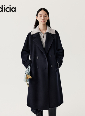 indicia标记商场同款羊毛大衣2025冬季新款女装毛呢外套L2D5DY261