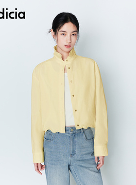 indicia标记商场同款26春季新款女装黄色短款衬衫上衣L2A6CS024