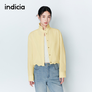 衬衫 indicia标记商场同款 上衣L2A6CS024 黄色短款 女装 26春季 新款