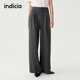 indicia标记商场同款 F2C5KZ399C 裤 25秋新款 灰色垂感阔腿西装