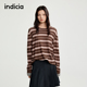 条纹针织衫 indicia标记25秋新款 气质百搭复古撞色长袖 L2C5ZZ117